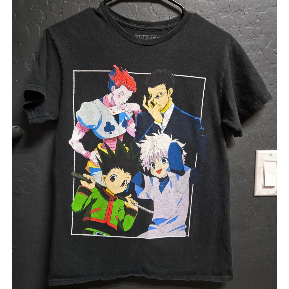 Hunter x Hunter Anime‎ Graphic T-Shirt Black Gon Killua Hisoka Small